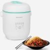 Blue Mini Rice Cooker Small 1 Cup-2 Cup Non-Stick Coated Insert Baby Food Steamer Kitchen Appliances Includes Vegetable Steamer