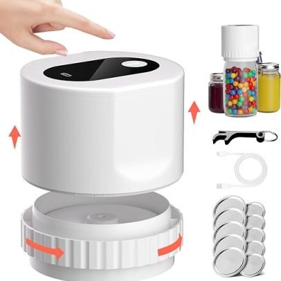 Electric Mason Jar Vacuum Sealer Automatic Jar Sealer Kit for Food Storage with Wide & Regular Mouth Mason canning jars Vacuum Sealer for Jars