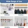 Shower Curtain Hooks, Shower Curtain Rings Rust Proof Metal Double Glide Shower Hooks Rings for Bathroom Shower Rods Curtains, Set of 12 Hooks - Nickel