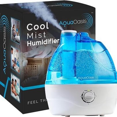 Cool Mist Humidifier (2.2L Water Tank) Quiet Ultrasonic Humidifiers for Bedroom & Large room - Adjustable -360 Rotation Nozzle, Auto-Shut Off, Humidifiers for Babies Nursery & Whole House