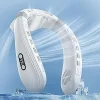 Neck Air Conditioner Fans That Blow Cold Air Cooling Device Hands Free Wearable Fan, 5200mAh Battery Operated Rechargeable Personal Fan, Leafless Fan, 3+3 Speeds Gifts for Women Men