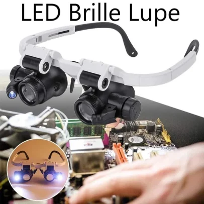 LED glasses magnifying glass