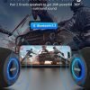 Oraolo Bluetooth Speaker IPX7 Waterproof Portable Bluetooth Speaker with 15W Immersive Audio, 30 Hours Play Time, LED Light, Bluetooth 5.3, Support TWS, Wireless Speaker for Outdoor Camping Home