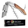 Hicoup Wine OpenerProfessional Corkscrews for Wine Bottles w/ Foil Cutter and Cap RemoverManual Wine Key for Servers, Waiters, Bartenders and Home UseClassic Rosewood