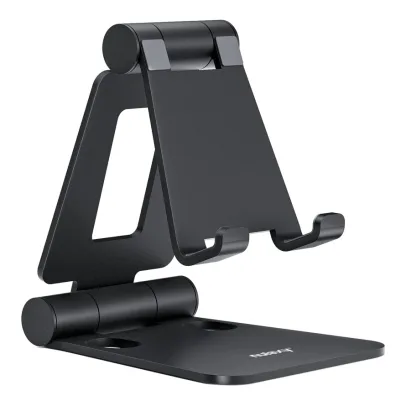 Nulaxy A4 Cell Phone Stand, Fully Foldable, Adjustable Desktop Phone Holder Cradle Dock Compatible with Phone 11 Pro Xs Xs Max Xr X 8, iPad Mini, Nintendo Switch, Tablets (7-10"), All Phones