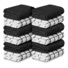 Utopia Towels Kitchen Towels [12 Pack], 15 x 25 Inches, 100% Ring Spun Cotton Super Soft and Absorbent Linen Dish Towels, Tea Towels and Bar Towels Set (Black)
