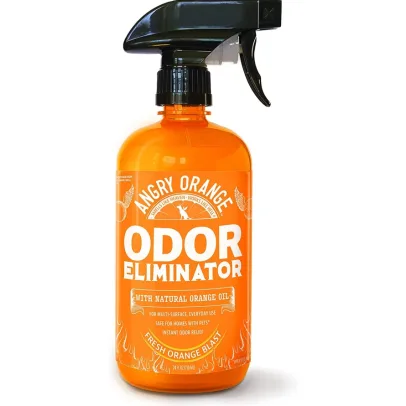 ANGRY ORANGE Pet Odor Eliminator for Strong OdorCitrus Deodorizer for Strong Dog or Cat Pee Smells on Carpet, Furniture & Indoor Outdoor Floors24 Fluid OuncesPuppy Supplies