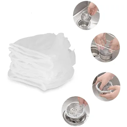 OZS Sink Strainer Filter Bag 200 PCS, Disposable Anti-Blocking Filter Bag for Kitchen and Bathroom, Suitable for Various Shapes of Sink