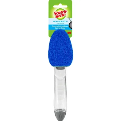 Scotch-Brite Non-Scratch Dishwand, Scrubber for Cleaning Kitchen, Bathroom, and Household, Non-Scratch Dish Scrubber Safe for Non-Stick Cookware, 1 Dishwand