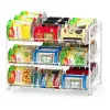 SimpleHouseware Stackable Can Rack Organizer, White