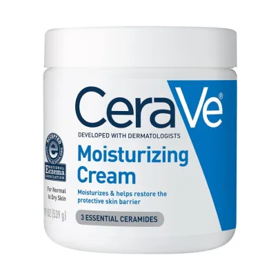 CeraVe Moisturizing Cream | Body and Face Moisturizer for Dry Skin | Body Cream with Hyaluronic Acid and Ceramides | Normal | Fragrance Free | 19 Oz | Packages May Vary