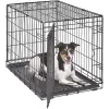 MidWest Homes for Pets Newly Enhanced Single & Double Door iCrate Dog Crate, Includes Leak-Proof Pan, Floor Protecting Feet , Divider Pane l & New Patented Features