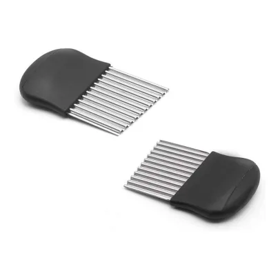 Potato Carrot Vegetable Crinkle Wavy Chopper Cutter Blade French Fry Slicer Easy Quick Kitchen Tool Knife Stainless Steel Blade 2 Packs/Set